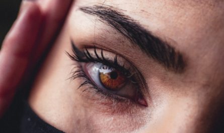 l'oeil d'une femme avec son sourcil après une séance de microblading à lyon