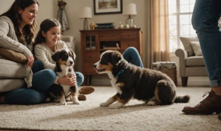Découverte : le chiot berger américain miniature en famille